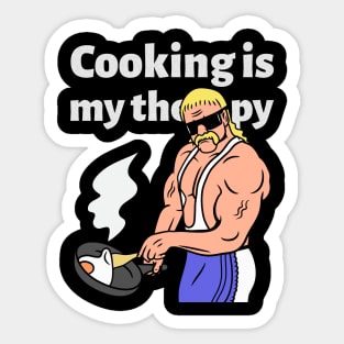 Cooking Is My Therapy Sticker